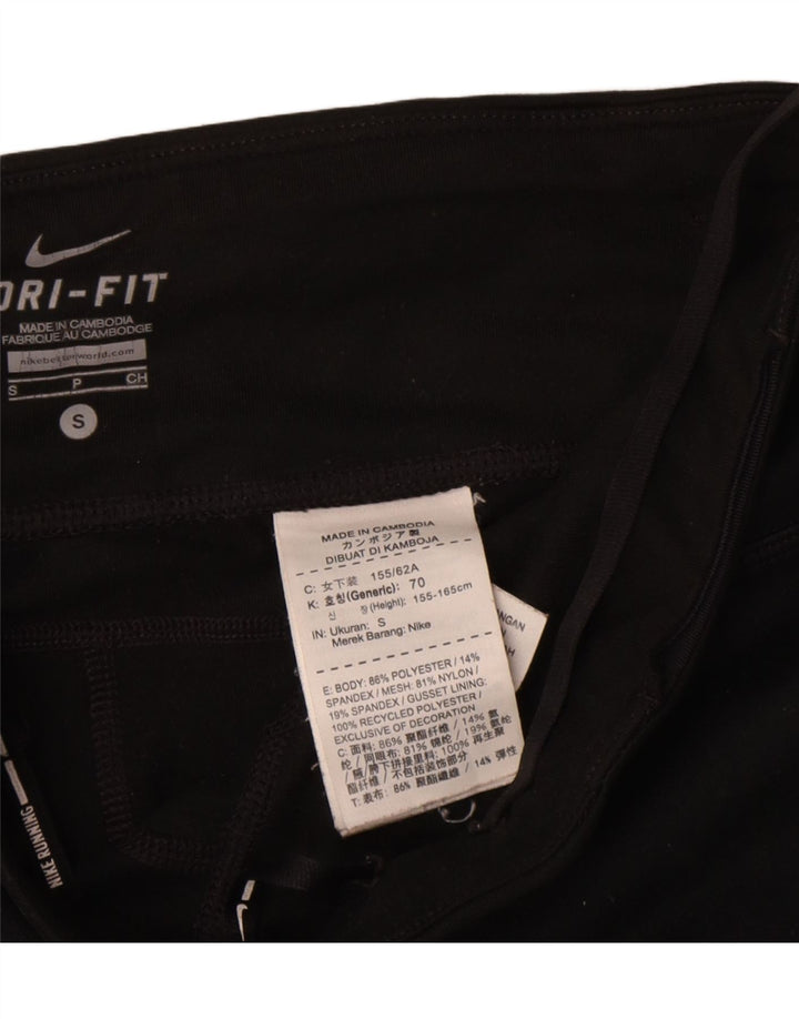 Nike Legging Capri Dri Fit pour femme UK 10 Petit Noir Polyester