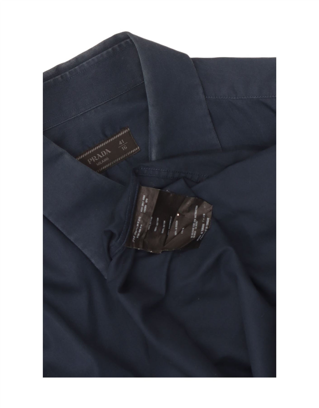 Prada Chemise Homme Taille 16 Grand Coton Bleu Marine