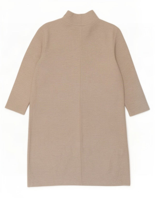 Zara Robe pull à manches 3/4 pour femme UK 12 Polyester beige moyen