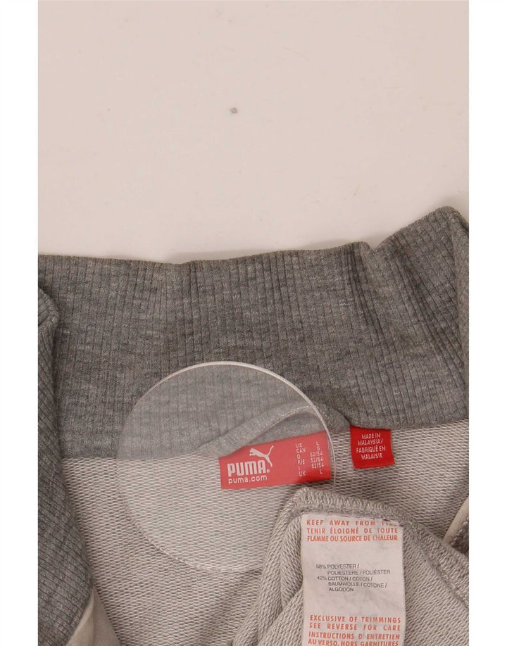 Puma Veste de survêtement pour homme Taille L Gris Polyester