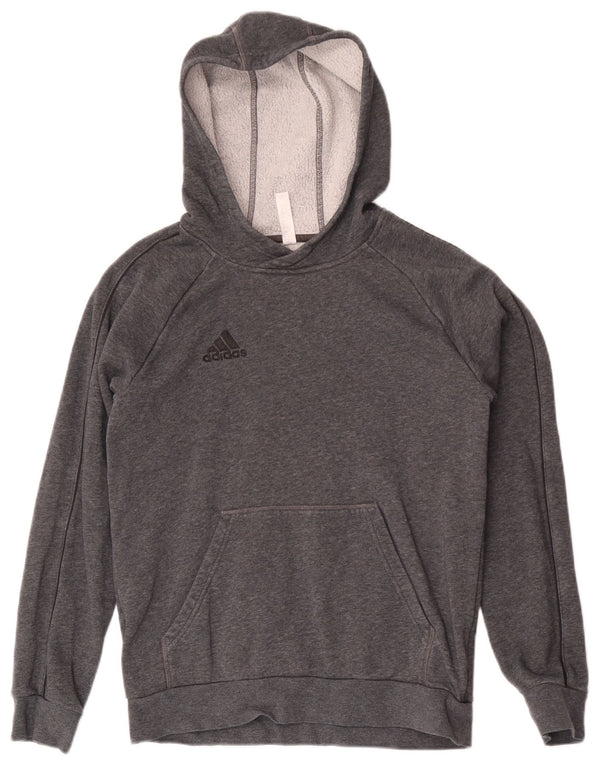 Adidas Pull à capuche garçon 13-14 ans Gris Coton