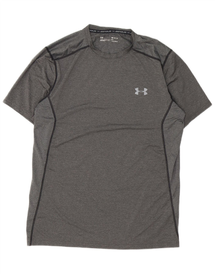 Under Armour Tee-Shirt Heat Gear Homme Gris Moyen Polyester