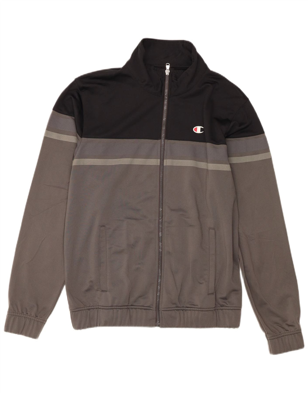 Champion Veste de Survêtement Homme Noir Moyen Polyester Colorblock