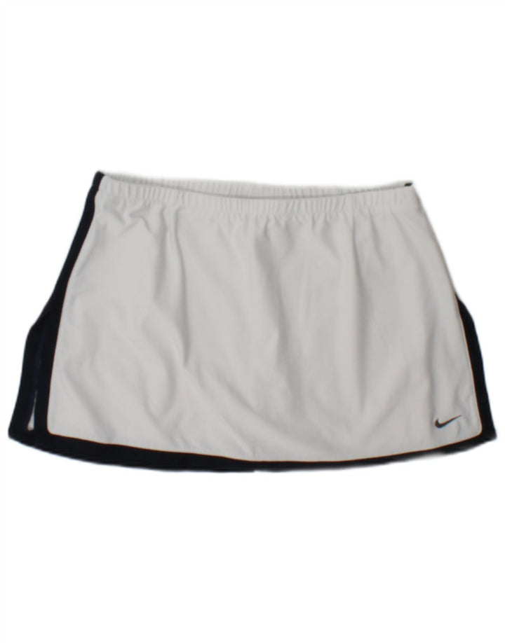 Nike Mini jupe de tennis pour femme US 8/10 en polyester color block blanc moyen