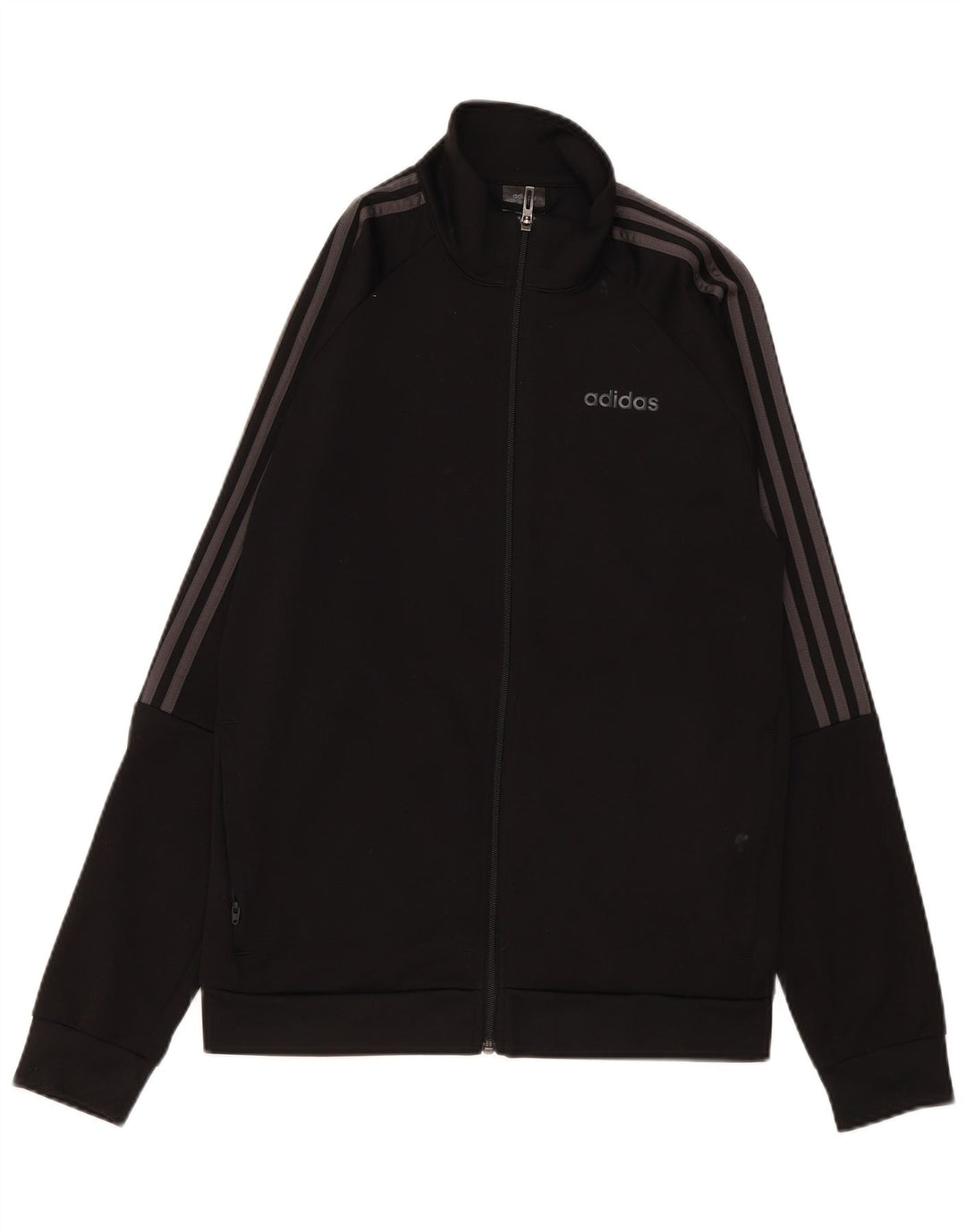 Adidas Hommes Climalite Survêtement Top Veste UK 40/42 Moyen Noir Polyester