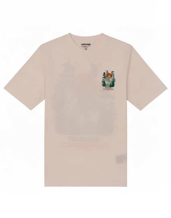 Jack & Jones T-Shirt Graphique Homme Blanc Moyen Coton