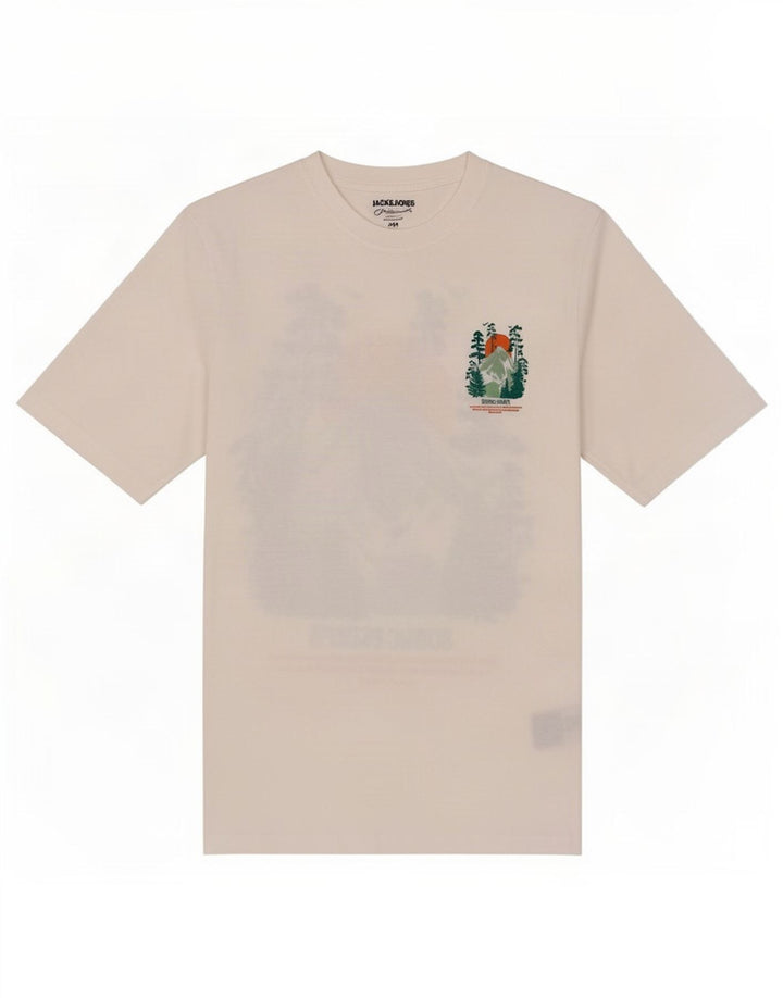 Jack & Jones T-Shirt Graphique Homme Blanc Moyen Coton