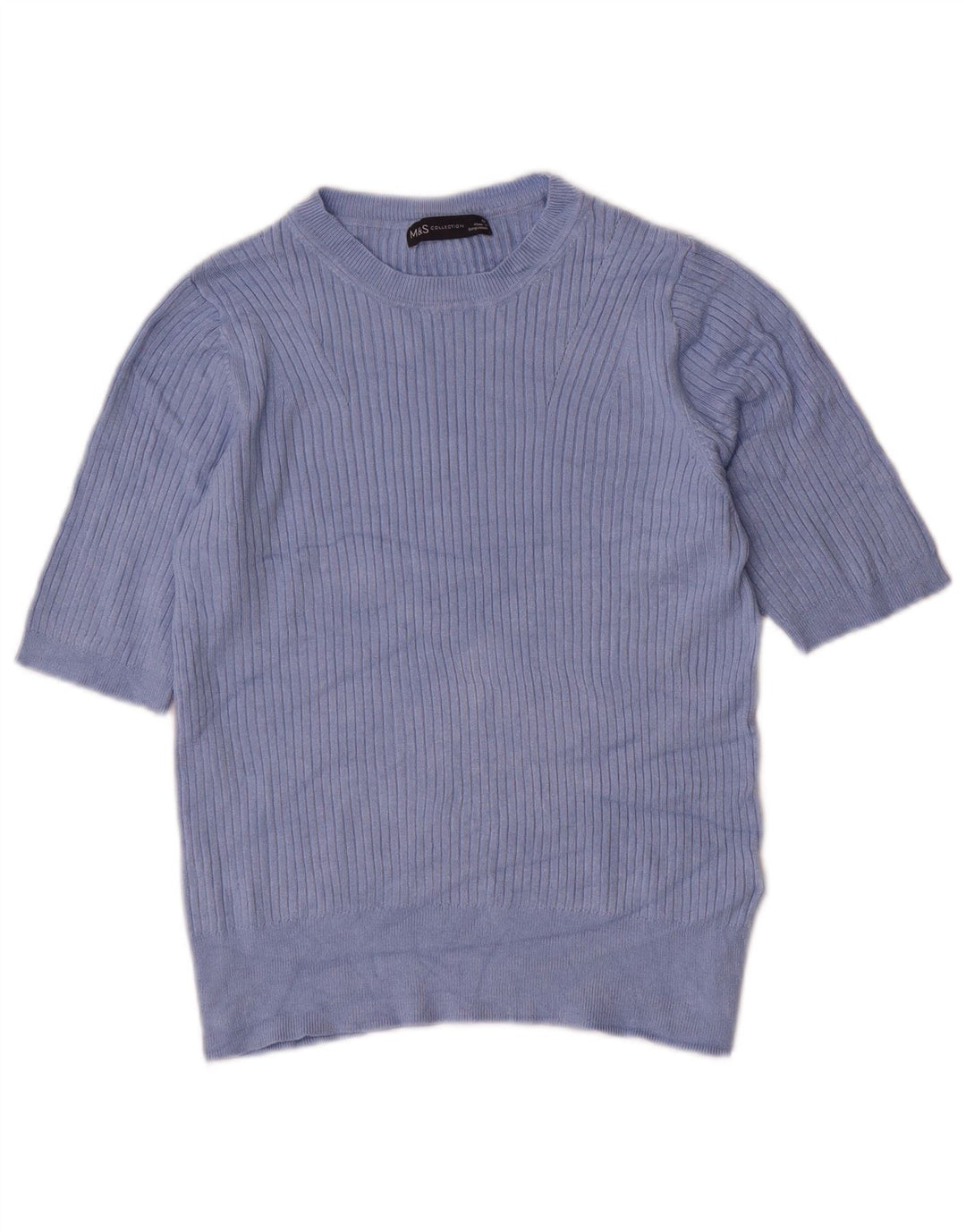 Marks & Spencer Pull col bateau pour femme UK 12 Bleu moyen