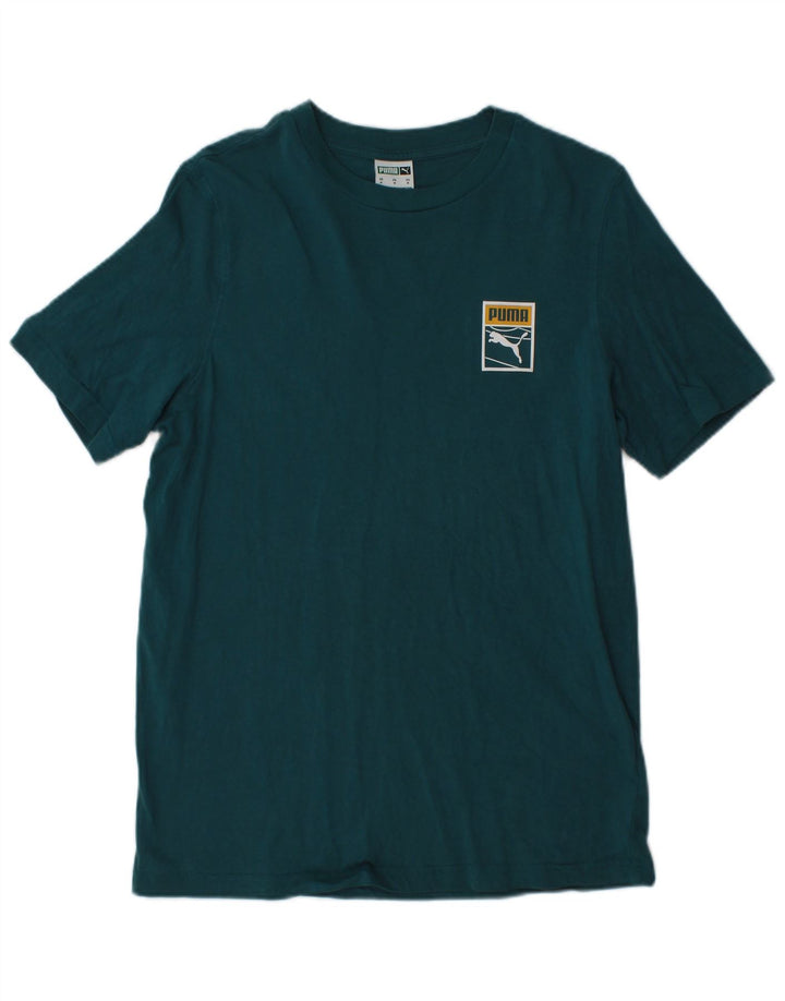 PUMA T-Shirt Graphique Homme Vert Moyen Coton