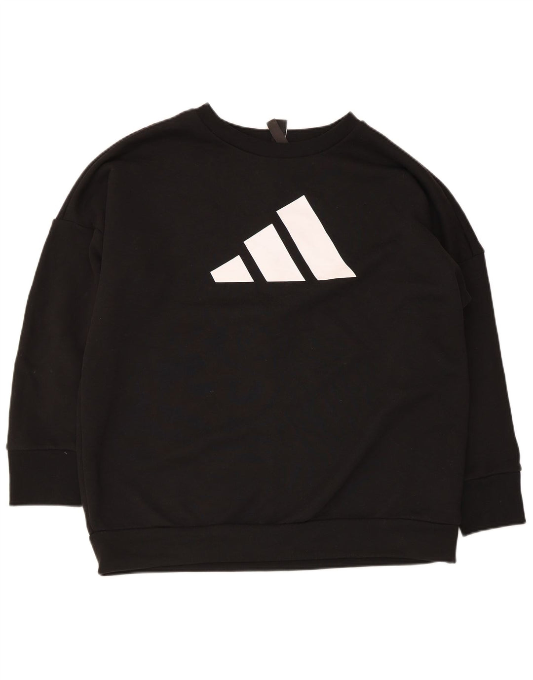 Adidas Sweat-shirt surdimensionné graphique pour femme UK 12/14 Noir moyen