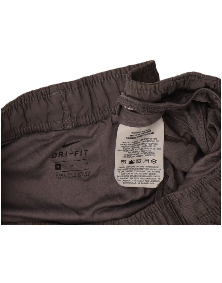 NIKE Short de sport Dri Fit pour femme UK 14 Gris moyen Polyester