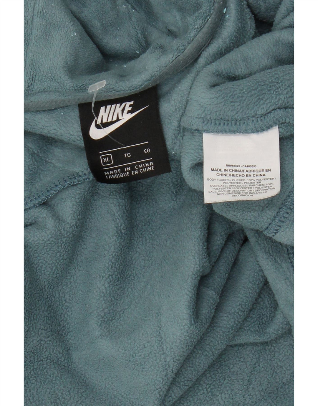 NIKE Veste polaire à capuche pour femme UK 18 XL Bleu Polyester
