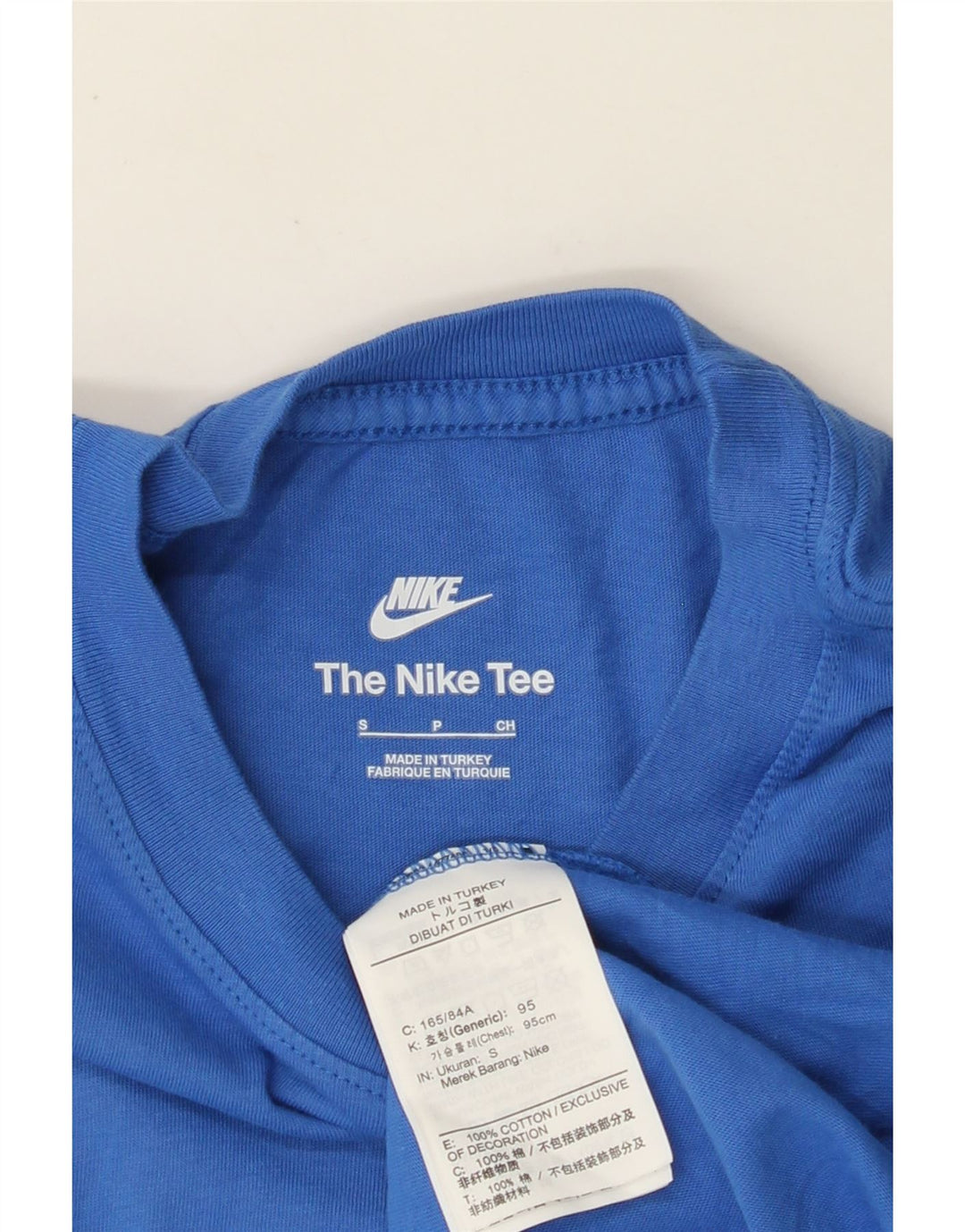 NIKE T-shirt graphique pour hommes, petit, bleu, coton