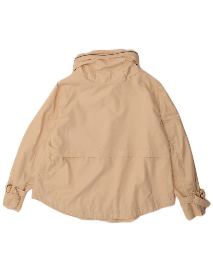 Zara Womens Bomber Jacket UK 14 Large Beige Polyester