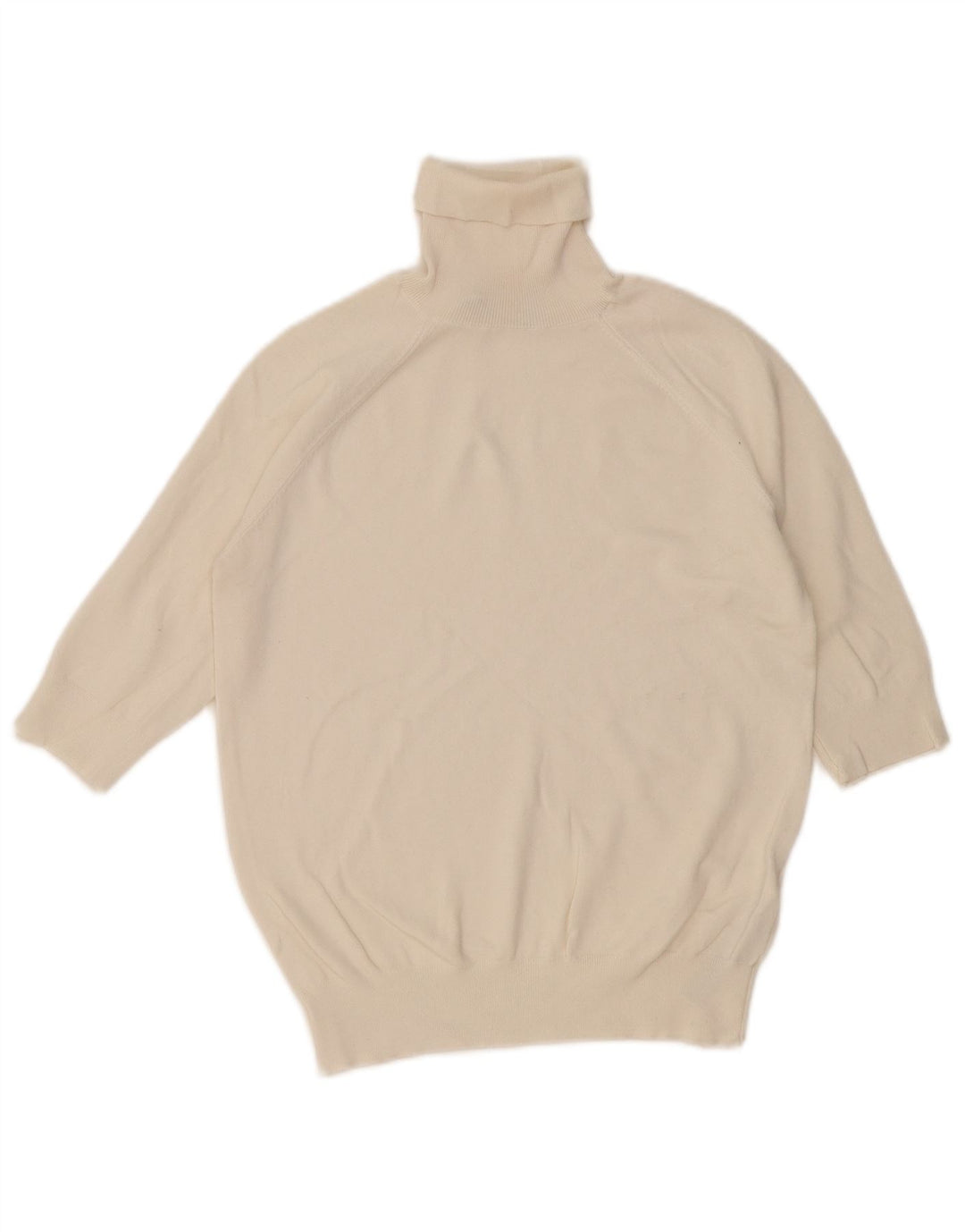 Zara Pull col roulé pour femme UK 12 Medium Off White Viscose