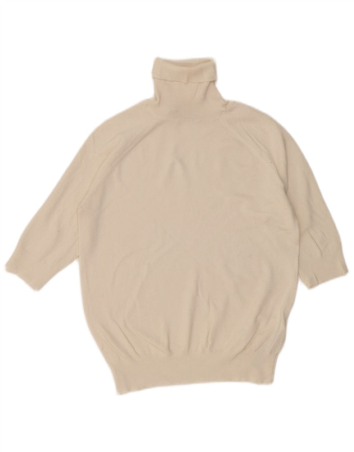 Zara Pull col roulé pour femme UK 12 Medium Off White Viscose