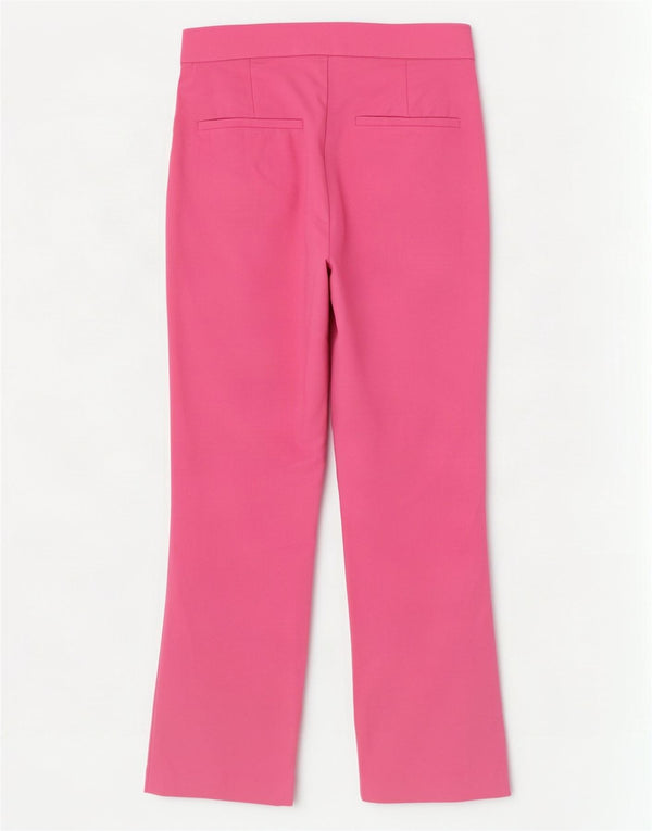 Pantalon décontracté droit femme Zara XS W24 L25 coton rose