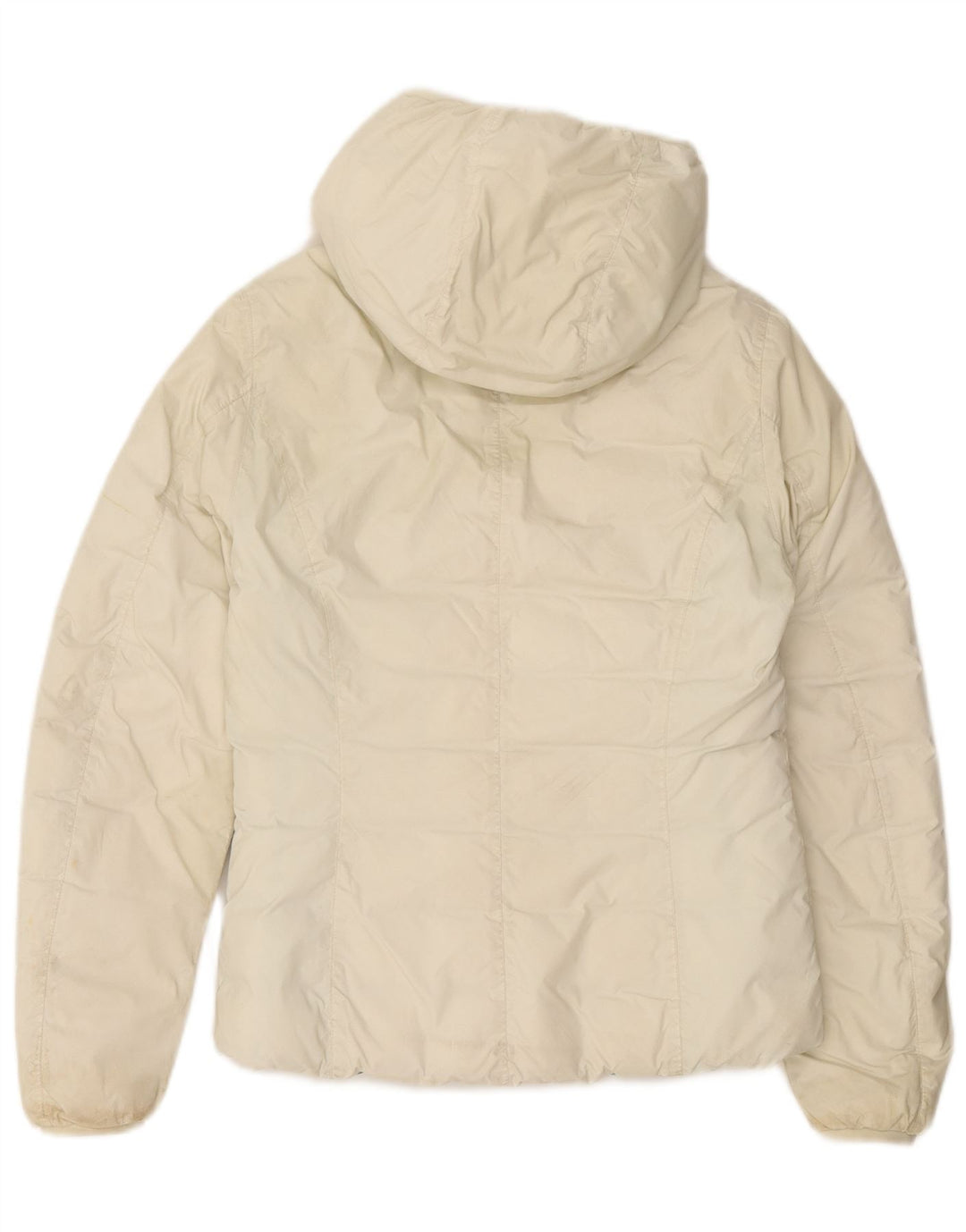 K-Way Veste matelassée réversible à capuche fille 11-12 ans Polyamide blanc cassé