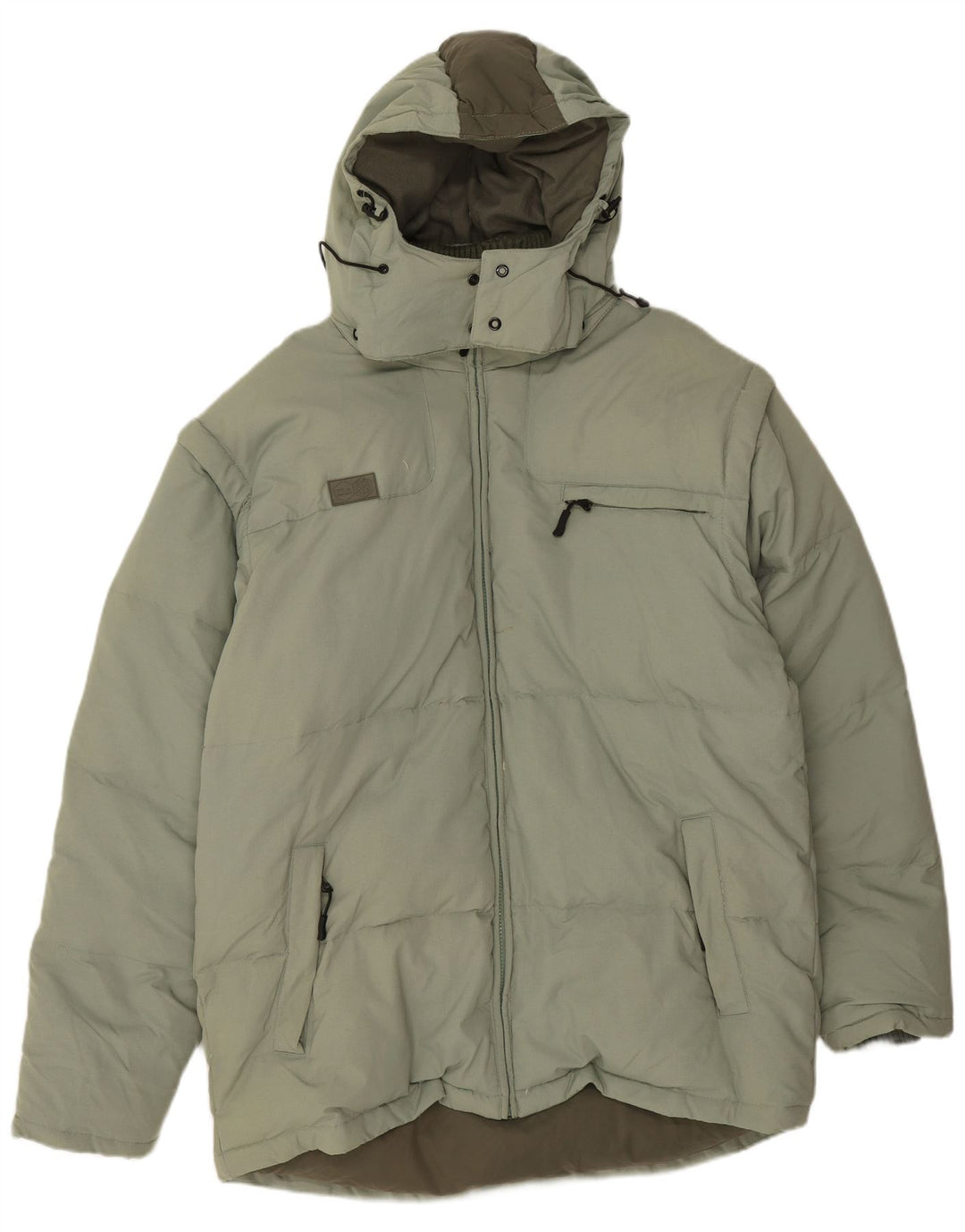 Fila Veste rembourrée à capuche pour homme UK 42 XL Vert Polyamide