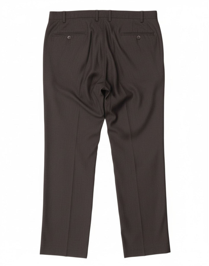 Calvin Klein Pantalon de costume droit pour homme W36 L32 Gris Polyester