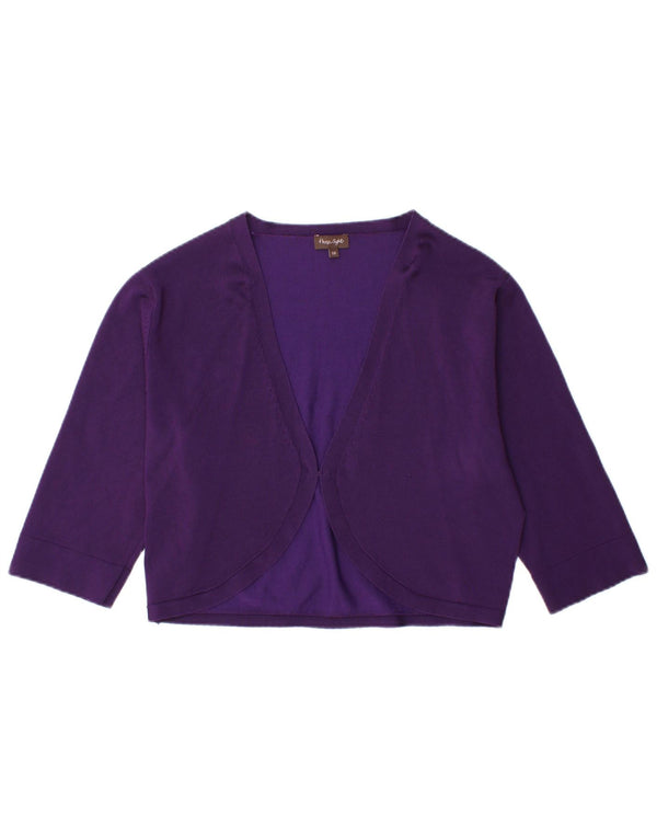 PHASE EIGHT Boléro Cardigan Pull UK 16 Large Violet Viscose