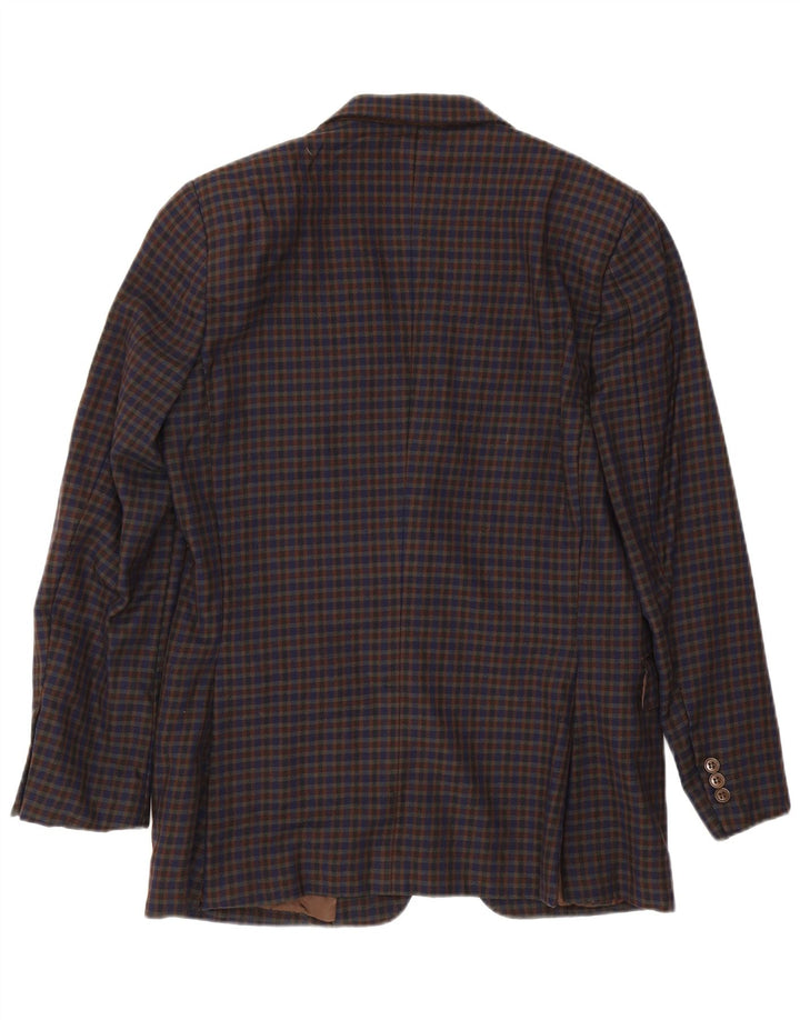 Aquascutum Veste blazer à 2 boutons pour homme UK 38 Medium Vichy multicolore