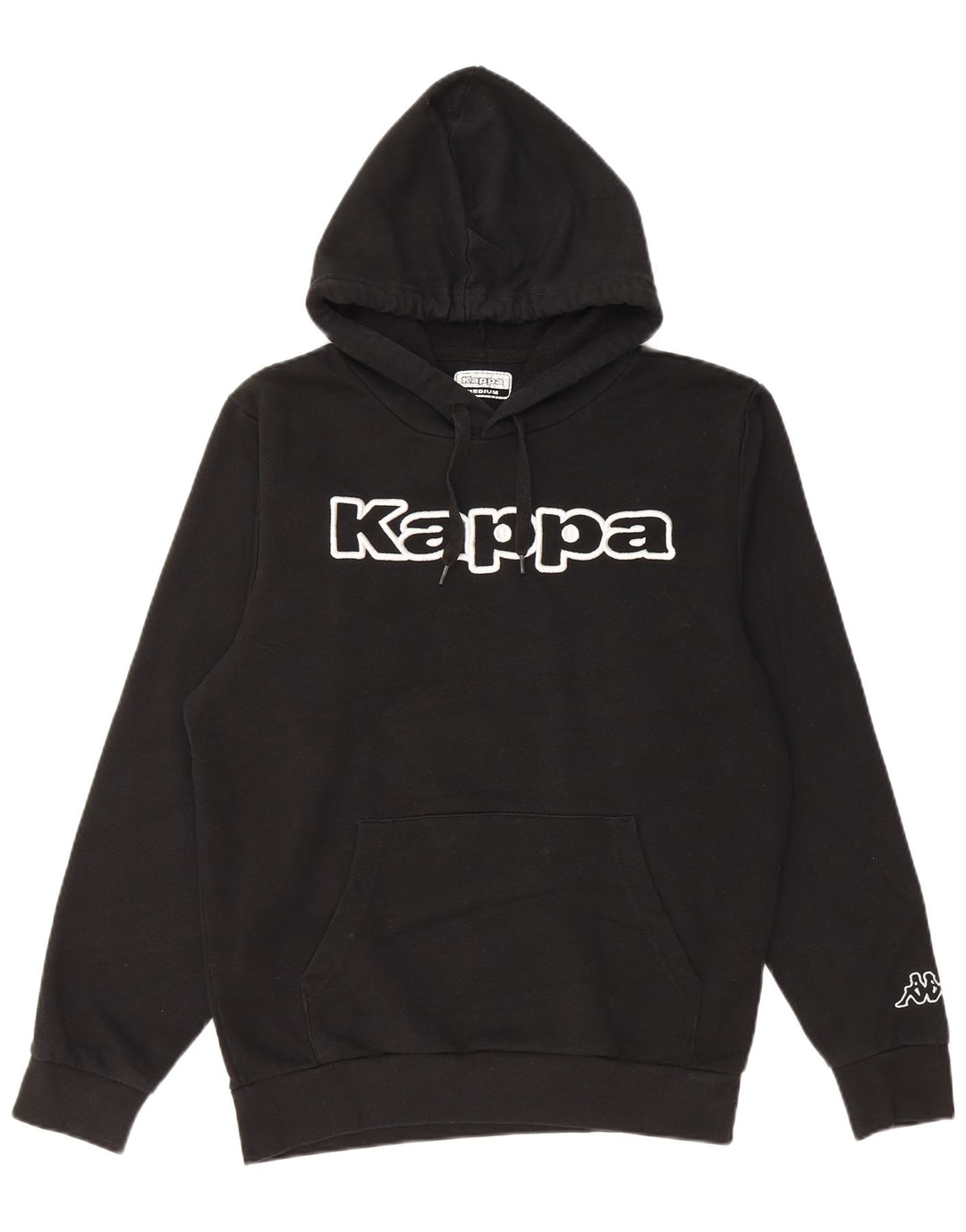 Kappa Pull à capuche graphique pour femme en coton noir moyen