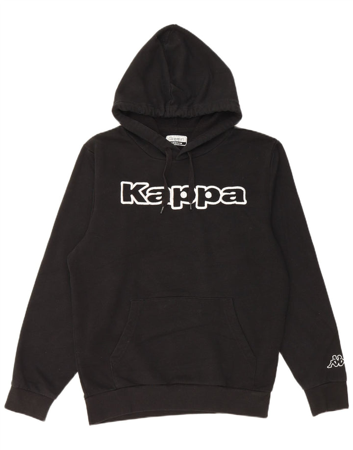 Kappa Pull à capuche graphique pour femme en coton noir moyen