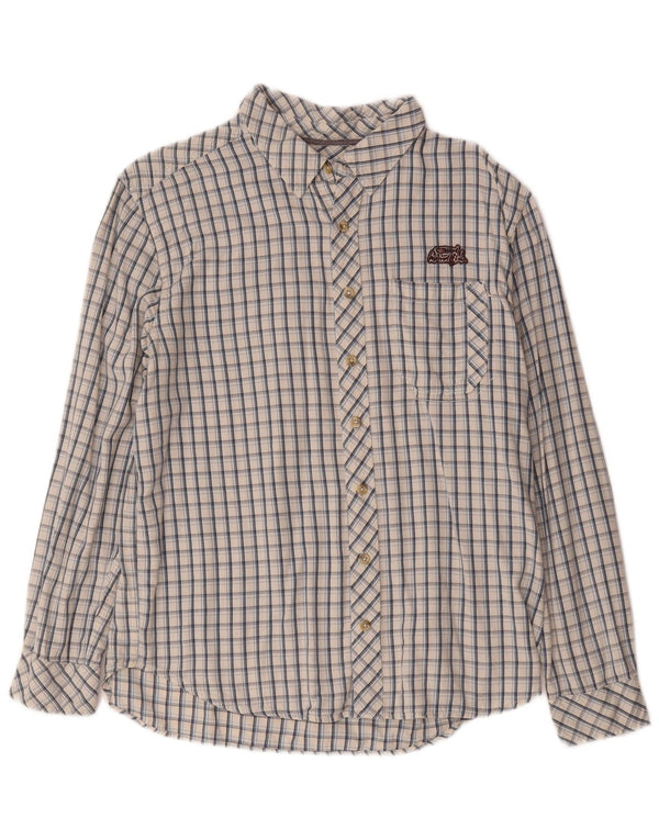 Weird Fish Chemise Homme Grand Carreau Blanc Coton