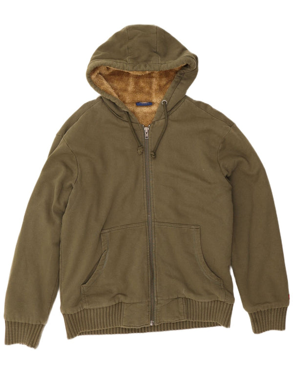 Dickies Pull à capuche zippé pour homme XL en coton vert