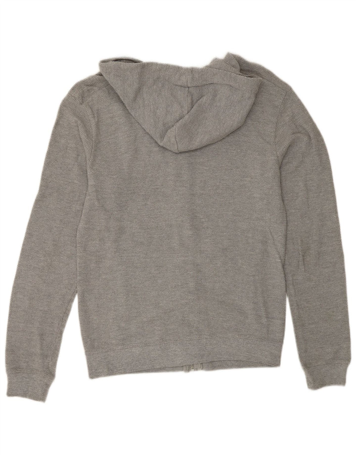 Zara Pull À Capuche Zippé Homme Gris Moyen