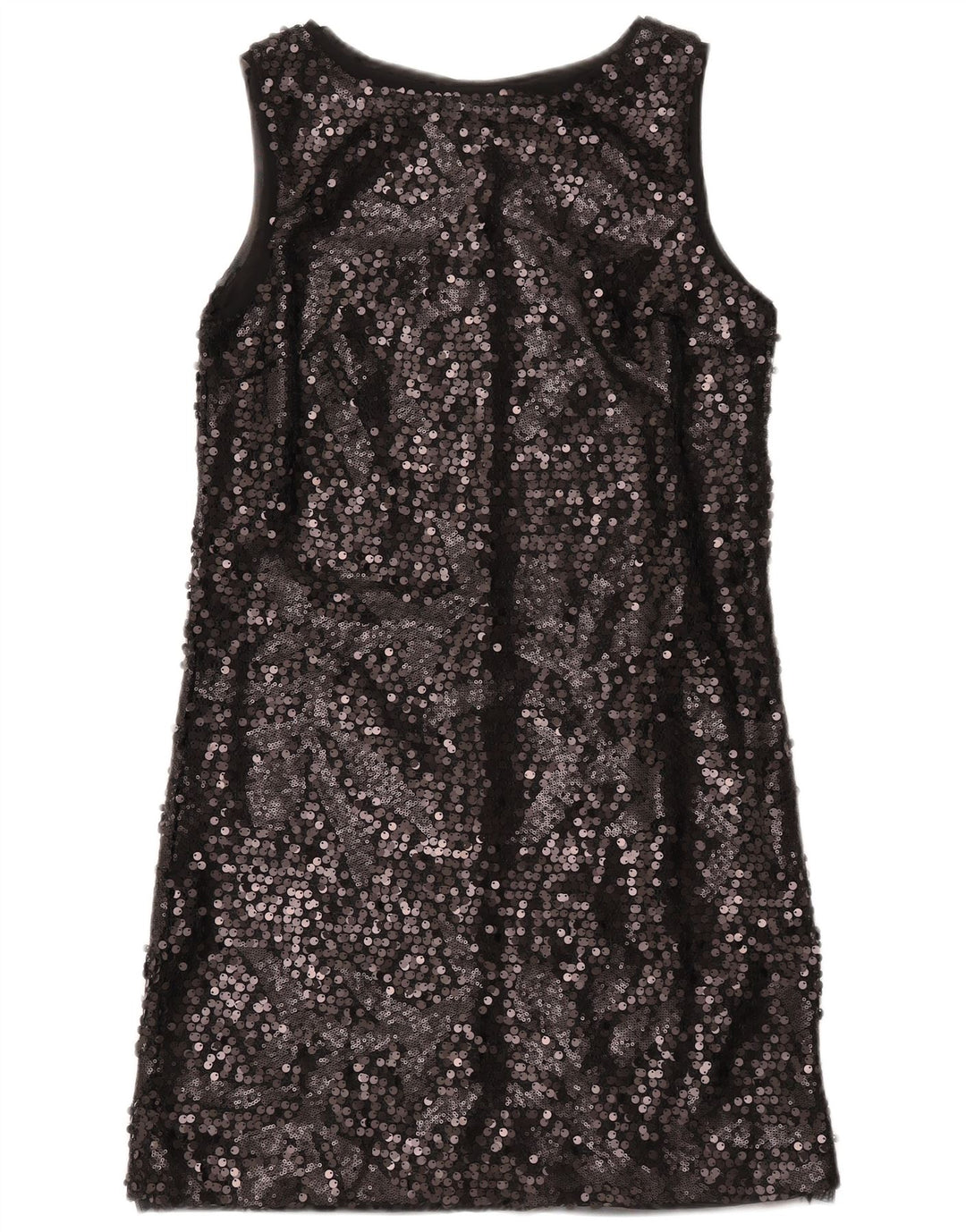 BENETTON Robe droite sans manches pour femme UK 10 Petit Noir Polyester