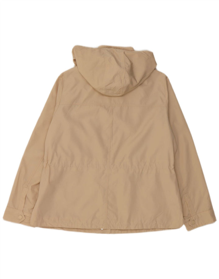 Marks & Spencer Veste de pluie à capuche pour femme UK 16 Large Beige Polyester