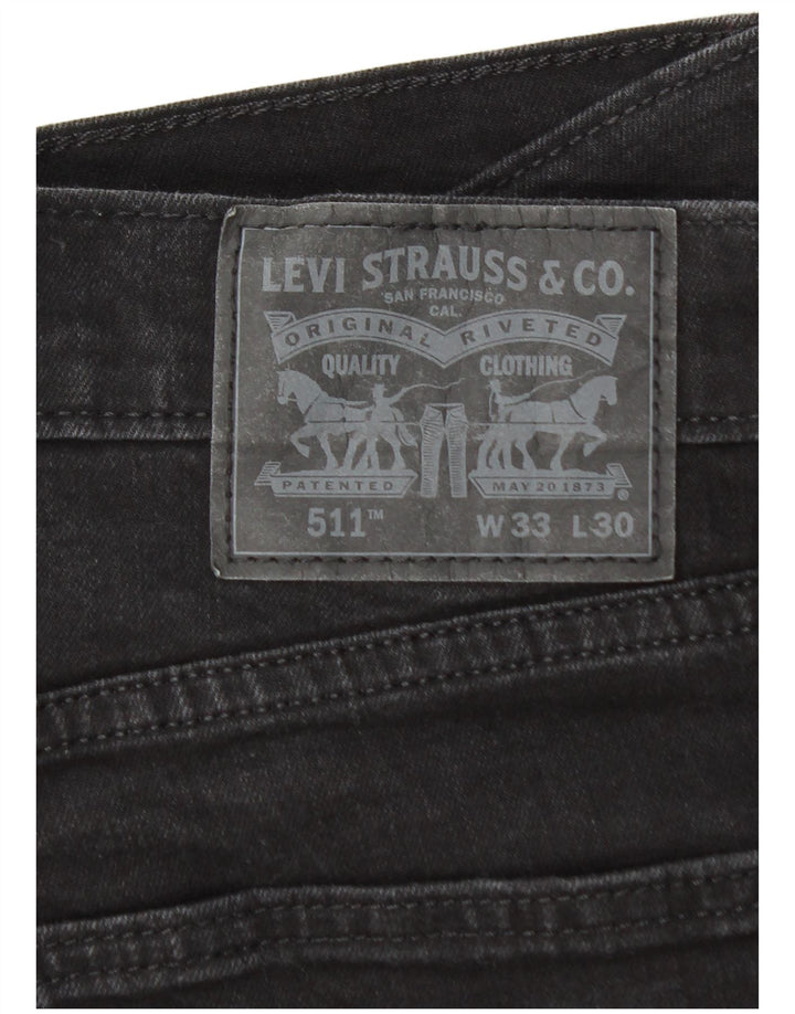 Levi's Jean Slim 511 Homme W33 L26 Noir Coton