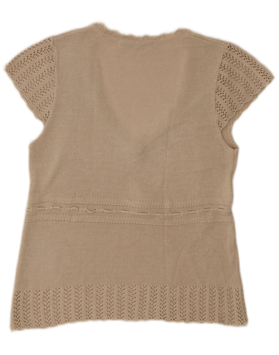 Zara Femme Débardeur UK 12 Acrylique Beige Moyen