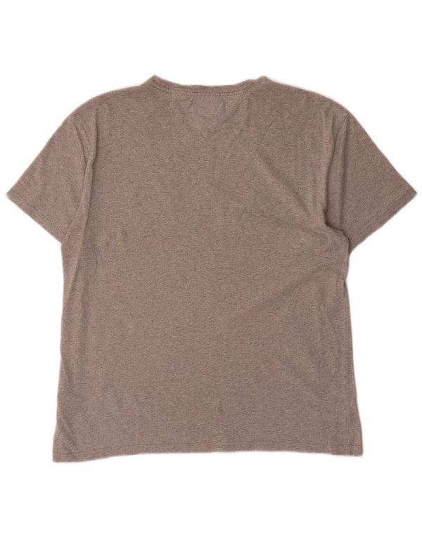 TOMMY HILFIGER T-shirt graphique coupe régulière pour femme UK 14 Gris moyen