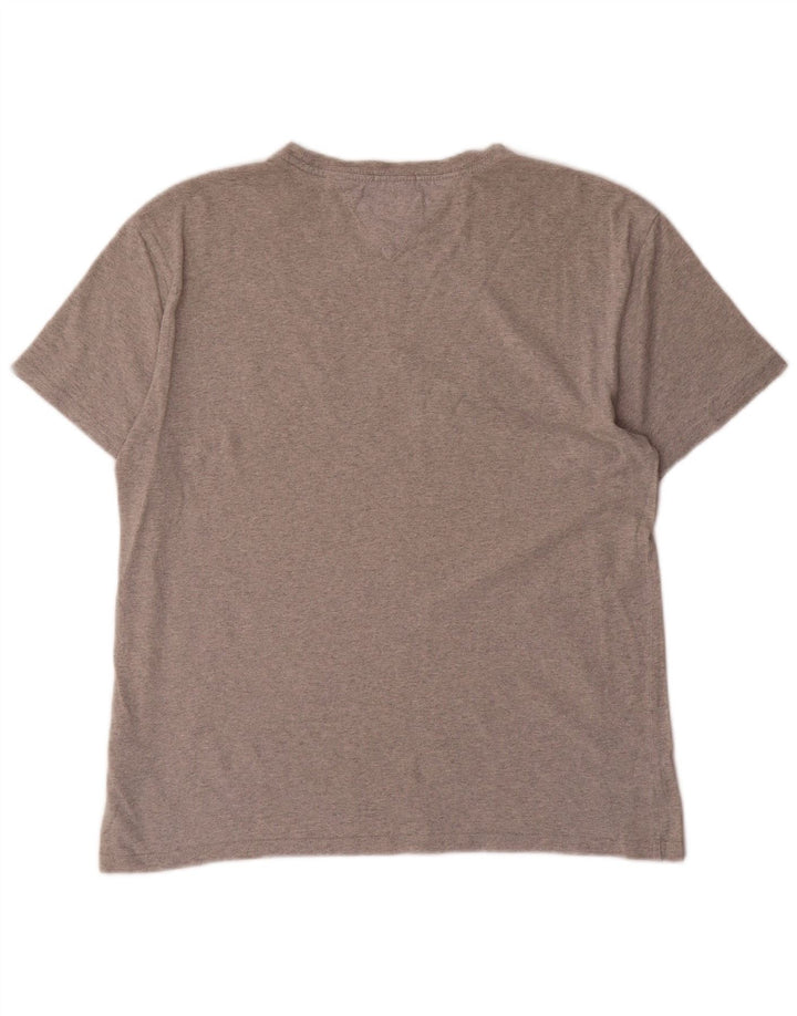 TOMMY HILFIGER T-shirt graphique coupe régulière pour femme UK 14 Gris moyen