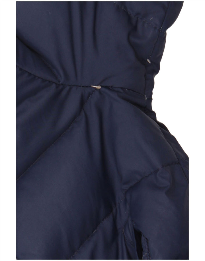 Benetton Veste matelassée à capuche graphique pour garçon 5-6 ans Bleu marine