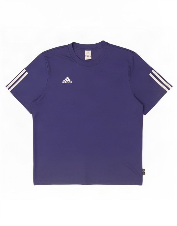 Adidas Hommes Climalite T-Shirt Haut Grand Bleu Marine Polyester