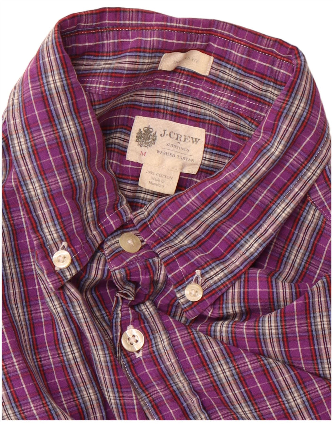 J. Crew Chemise Coupe Ajustée Homme Violet Moyen à Carreaux Coton
