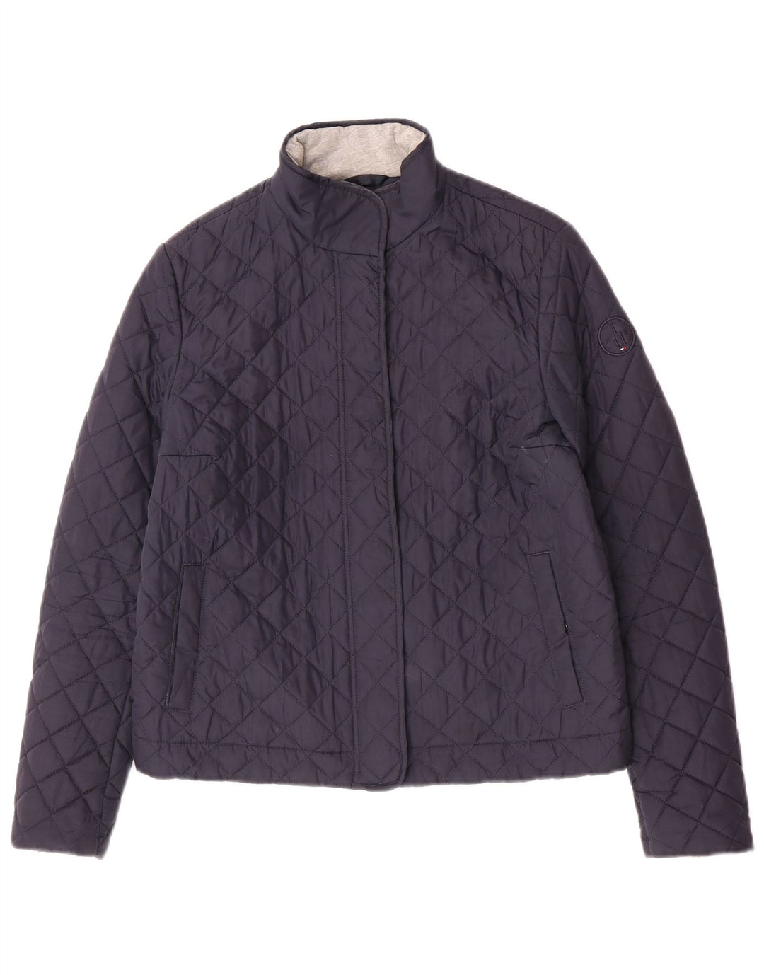 Tommy Hilfiger Veste matelassée pour femme UK 10 Small Bleu marine Polyester