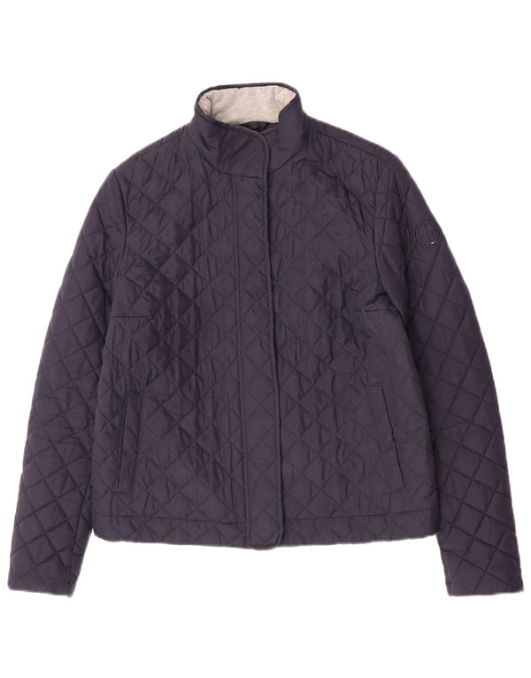 Tommy Hilfiger Veste matelassée pour femme UK 10 Small Bleu marine Polyester