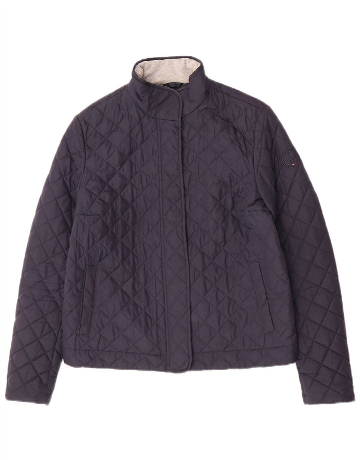 Tommy Hilfiger Veste matelassée pour femme UK 10 Small Bleu marine Polyester