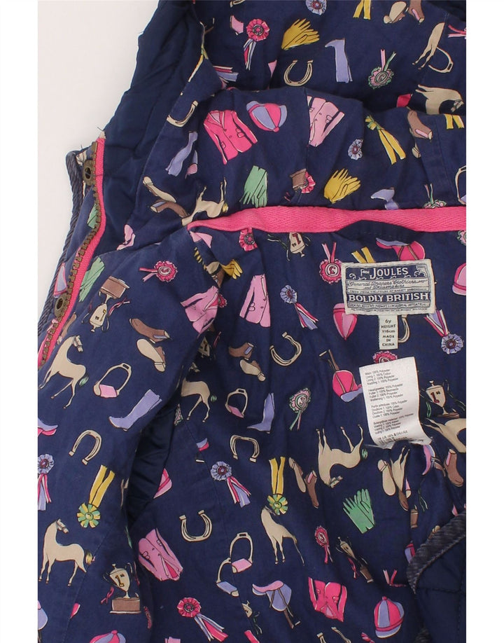 Joules Veste matelassée à capuche fille 5-6 ans Bleu marine Polyester
