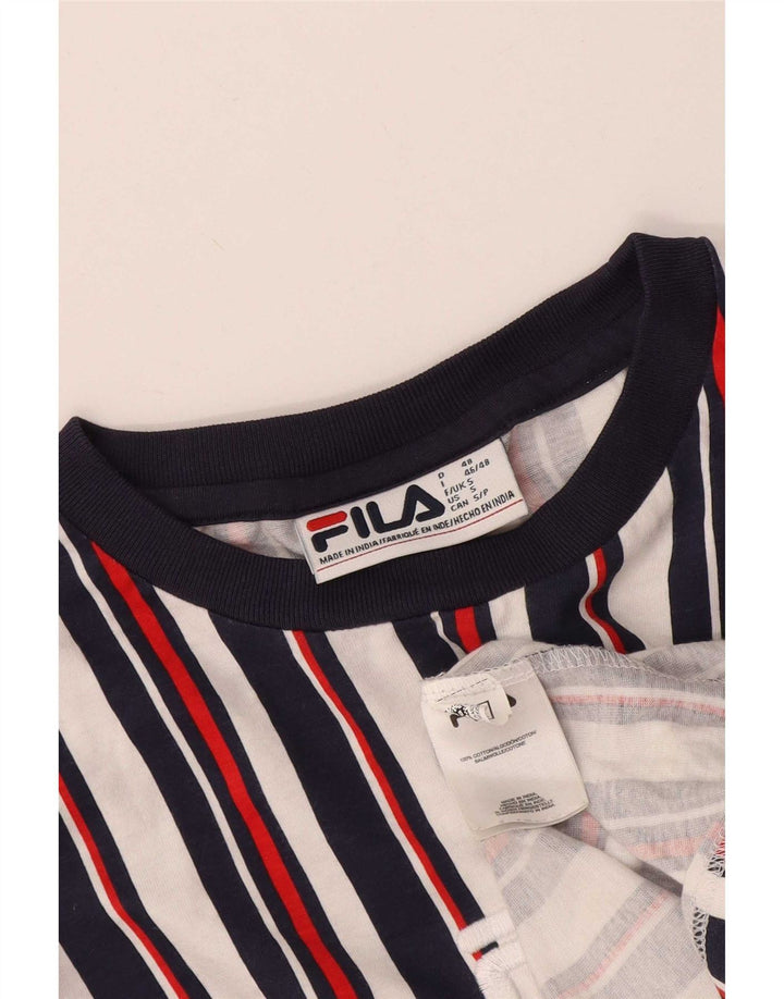 Fila T-Shirt Graphique Haut Petit Coton Rayé Multicolore Homme