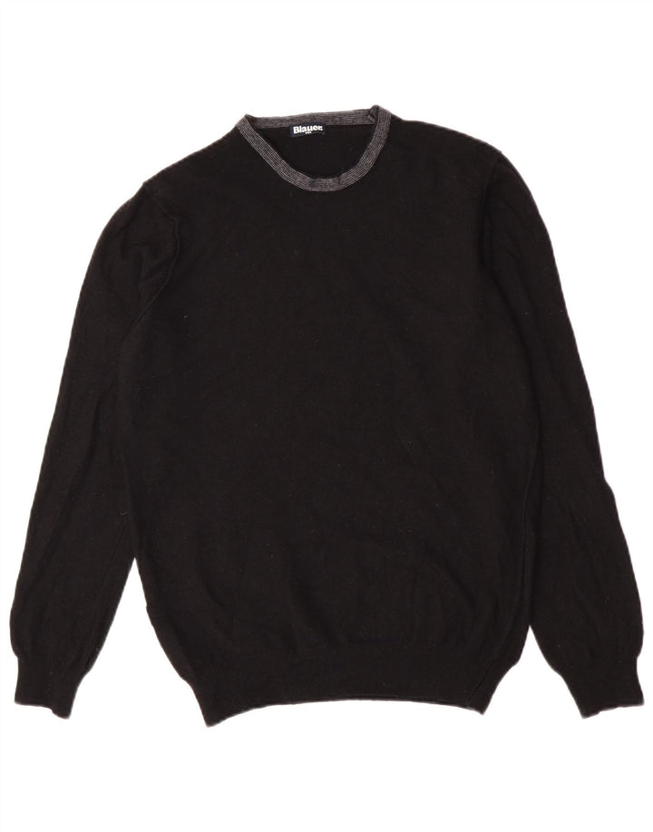 Blauer Pull Col Rond Homme Noir Moyen
