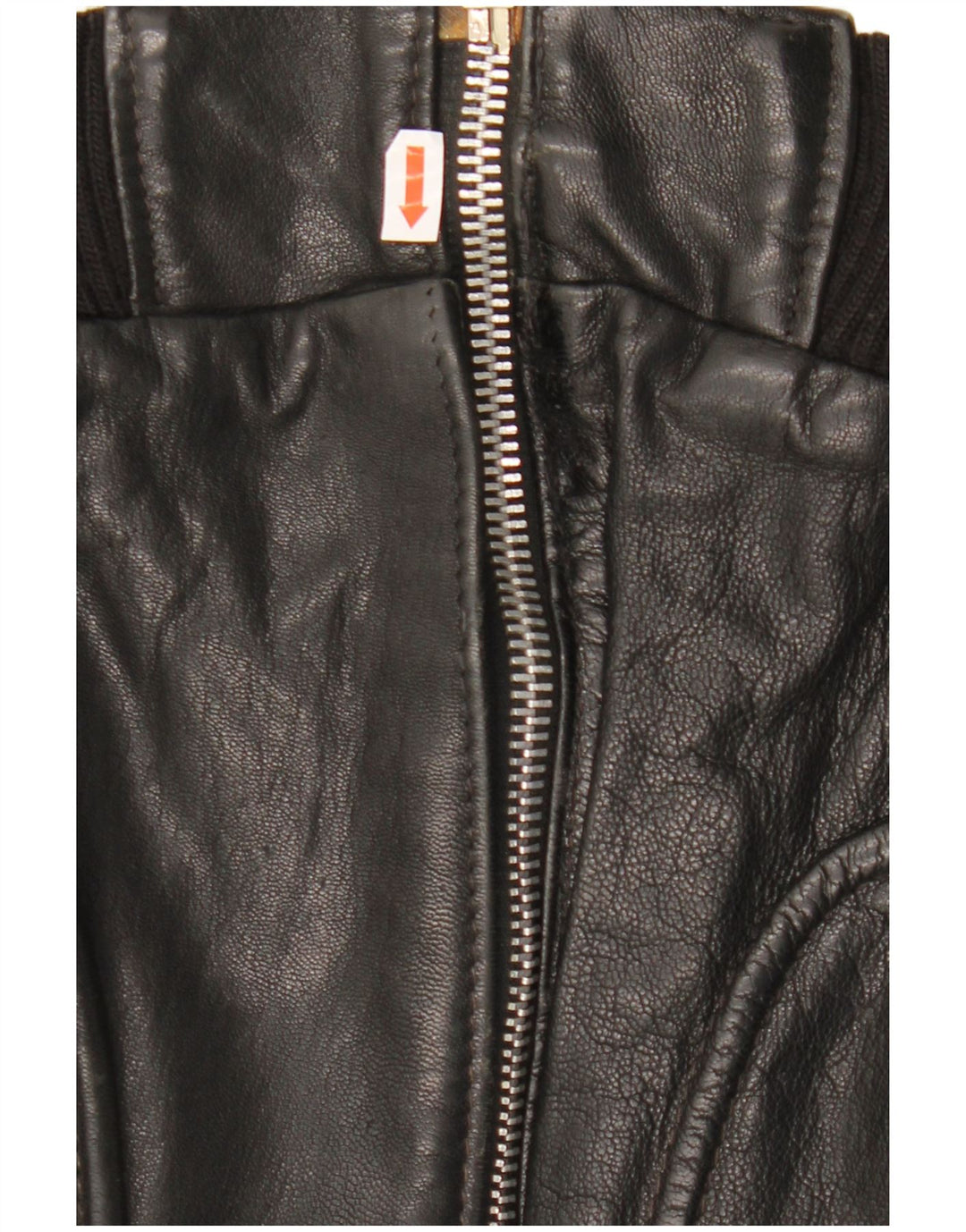 VINTAGE Veste en cuir homme UK 40 Grand cuir noir