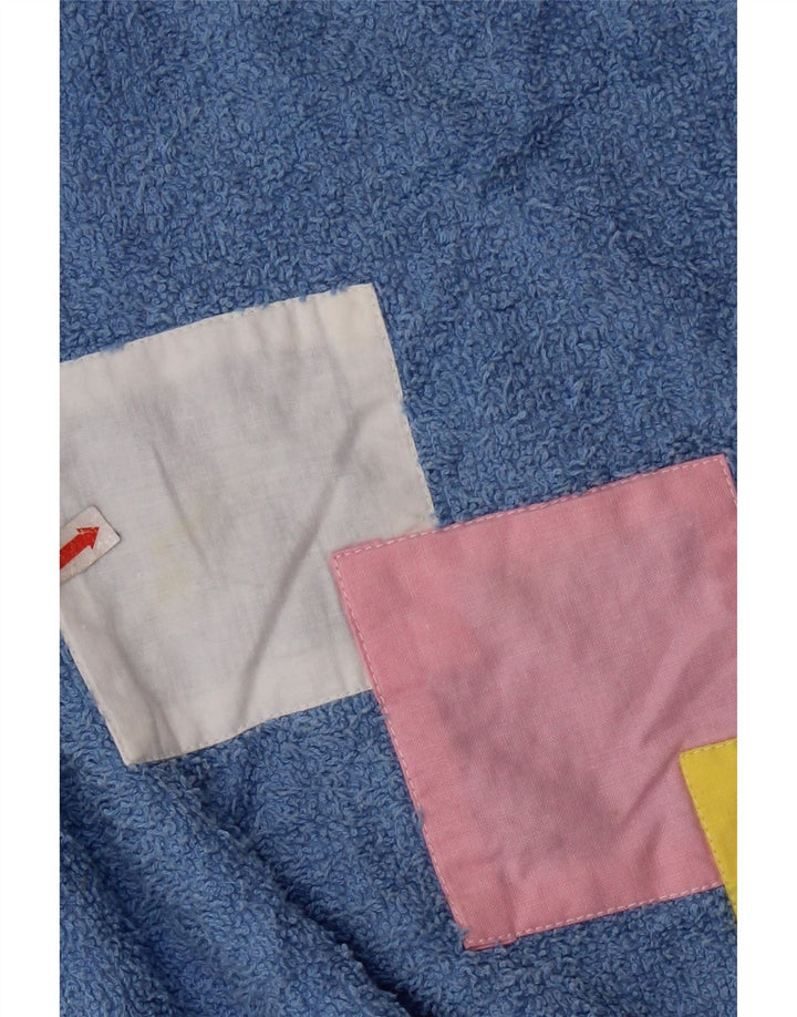 VINTAGE Femme Col Bateau Pull Pull UK 16 Grand Bleu Colorblock