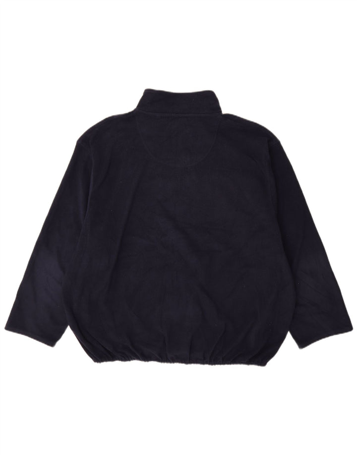 Canda Pull polaire à col zippé pour homme 3XL Bleu marine