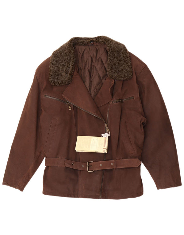Veste en daim pour femme Front Line EU 44 XL en cuir marron